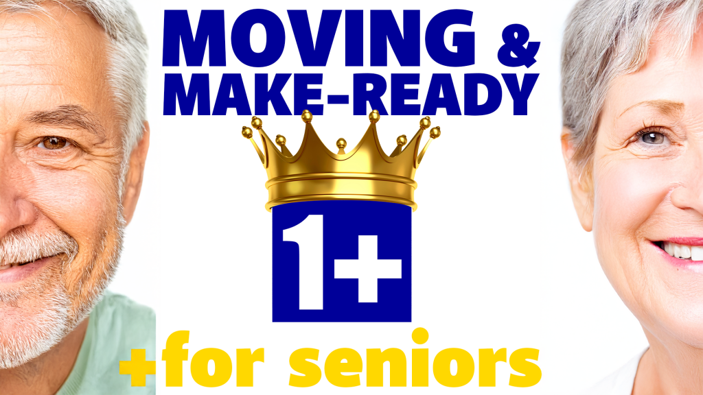 Seniors smile for moving and make-ready services